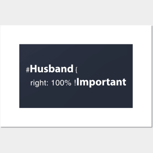 husband right: 100% ! important Posters and Art